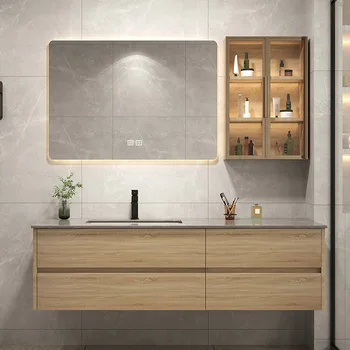 Vonios baldai lengvi ekstravagantiški roko lentos integruoti baseino vonios spintelės derinys modernios paprastos rankų plovimo kriauklės wa