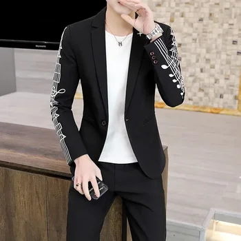 New Men's Suit Suit Slim Korean Version of The Small Suit Youth Casual Handsome Will West Male Trend Suit Homme костюм