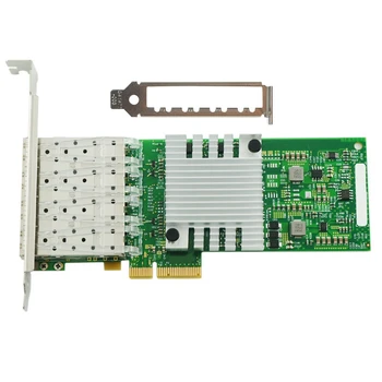 I350-4SFP PCI-Ex4 Gigabit keturių prievadų optinio pluošto serveris Nešiojama tinklo plokštė I350AM4 lustinė tinklo plokštė