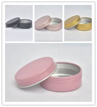 50vnt Aukštos kokybės 10g rožinio tuščio aliuminio puodo stiklainiai Kosmetiniai indai su dangčiu Paakių kremas Plaukų kondicionierius Alavo kosmetinis metalas