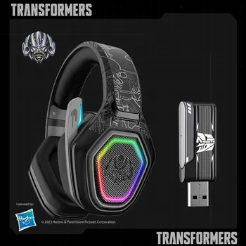 Transformeriai TF-G01 Bluetooth 5.3 su mikrofonu Laidinės ausinės Žaidimų ausinės Mažos delsos sportinės ausinės 500mAh RGB ausinės