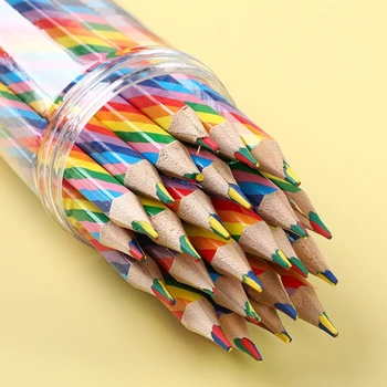Spalvotas pieštukas spalvinimui, kelių spalvų pieštukas vaikams ir suaugusiems, įvairiaspalviai pieštukai meno reikmenims