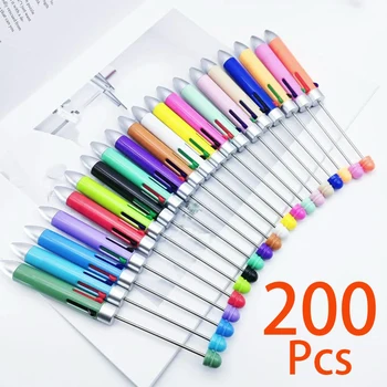 200vnt Verslas 4 spalvų karoliukais puoštas rašiklis 