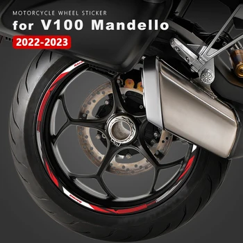 Motociklo rato lipdukas Vandeniui atsparus ratlankis Lipduko juostelė 17 colių lipdukai Moto Guzzi V100 Mandello S priedai 2022 2023 dalys